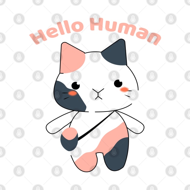 Cute chubby cat - hello human by zaiynabhw