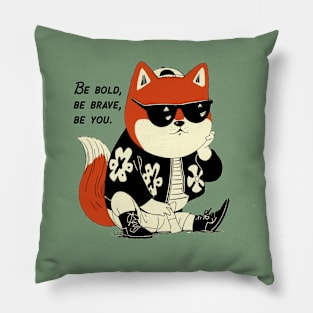 Urban Chic Shiba: Style Unleashed III Pillow