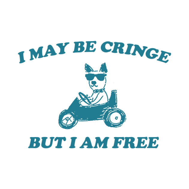 I May Be Cringe But I Am Free -  Retro cartoon T-shirt, vintage cartoon tee, meme Unisex by Y2KERA