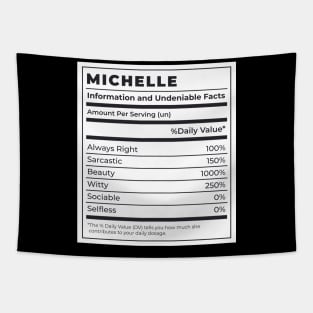 Funny Food Label Female Ingredients MICHELLE Tapestry