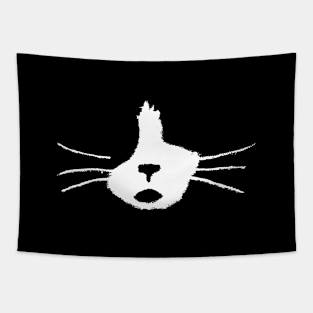 The Painted Cat Face Tapestry