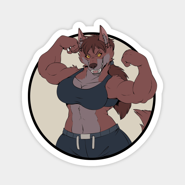 Gym Werewolf Fem (no txt) Magnet by Teaselbone