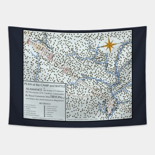 Battle of Alamance Map V.2 (Back Print) Tapestry