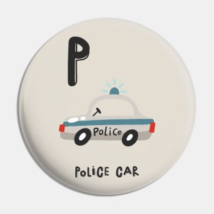 P is Police Car Pin