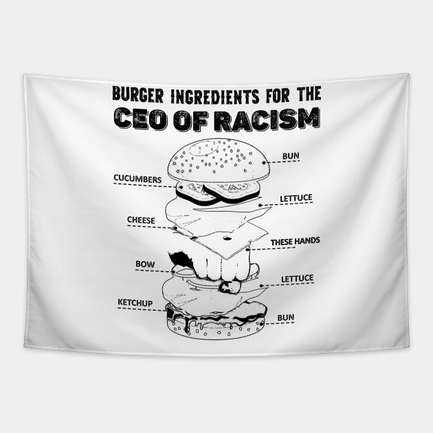 Burger Ingredients for the CEO of RACISM Tapestry by giovanniiiii