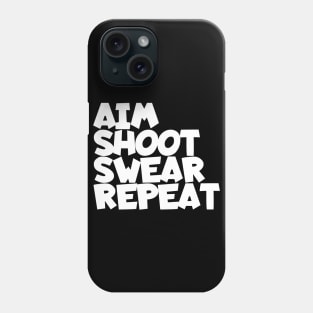 Biliard aim shoot swear repeat Phone Case