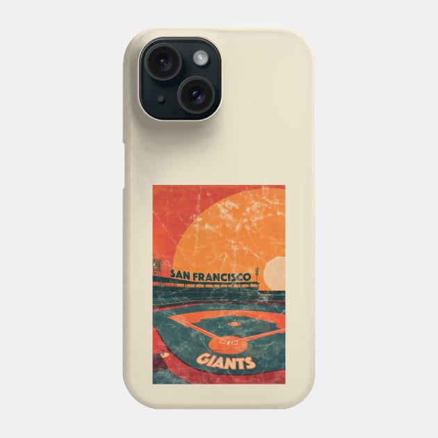 Midcentury San Francisco Giants Stadium Phone Case by Rad Love