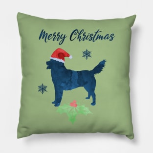 Merry Christmas Husky Art Pillow