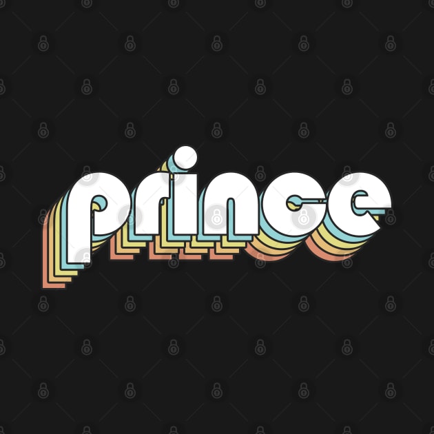 Prince Retro Rainbow Typography Faded Style by Paxnotods