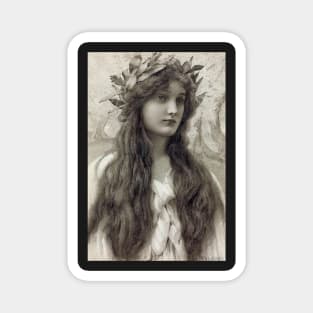 Maiden with a Laurel Wreath, Henry Ryland (1856-1924) Magnet