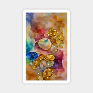 Precious gems and gold Magnet