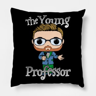 Young Professor Turtle Blue Pillow