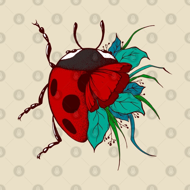 lady bug flower by Mako Design 