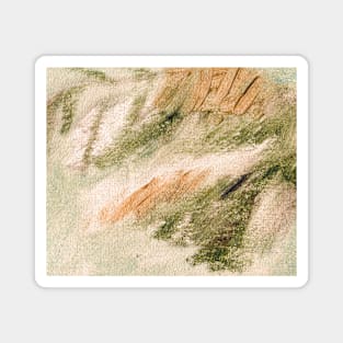 Abstract Painting Warm Green Jade Ochre 11c7 Magnet