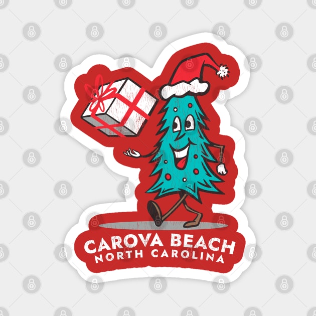 Carova, NC Vacationing Christmas Tree Magnet by Contentarama