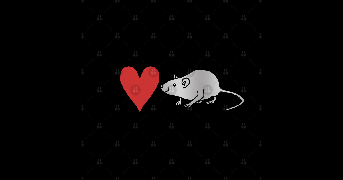 I love Rats - Love - T-Shirt | TeePublic