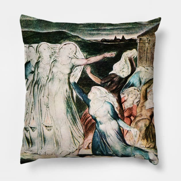 The Wise and Foolish Virgins - William Blake Pillow by The Blue Box