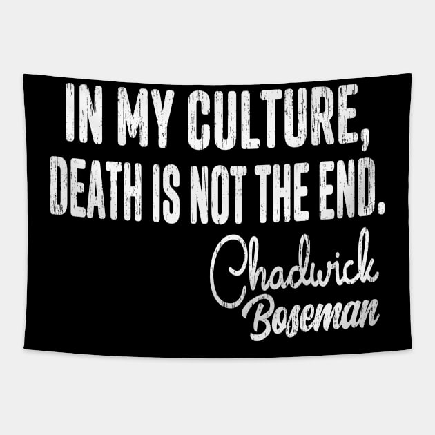 Chadwick Boseman Quote 1977-2020 RIP, Wakanda Forever Tapestry by Redmart