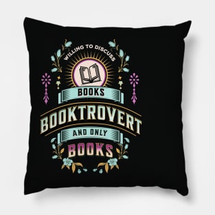 Booktrovert: Willing to Discuss Books Pillow