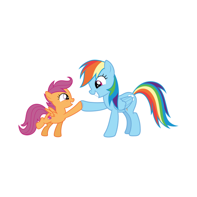 Rainbow Dash is so proud of Scootaloo 2 by CloudyGlow