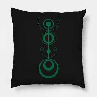 Green crop circle Pillow