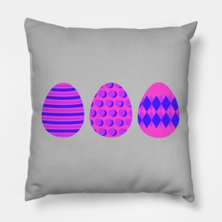 Eggspert Easter Eggs - Decorated Eggs in Pink and Purple Pillow