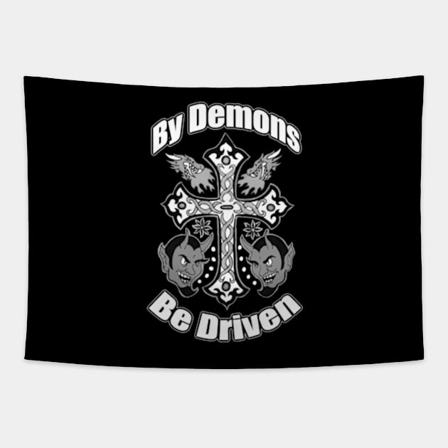 By Demons Be Driven Tapestry by CosmicAngerDesign