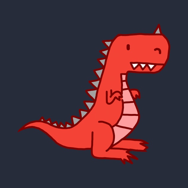 Red T-rex by Zakiyah R.Besar