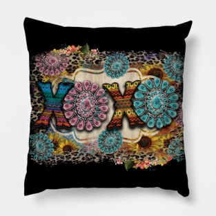 XOXO turquoise Pillow