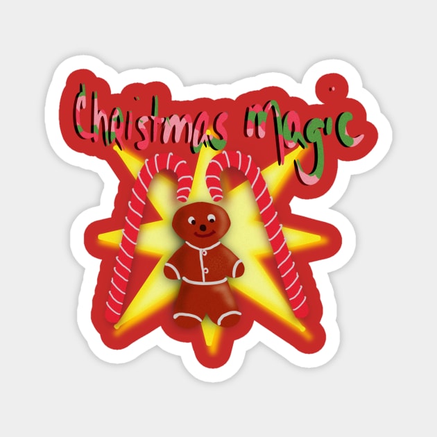 Christmas Magic Magnet by CATiltedArt