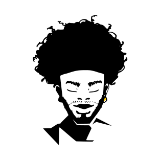 Stenciled Afro Gentleman T-Shirt