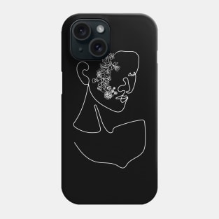 Minimal Flowers Face | One Line Drawing | One Line Art | Minimal | Minimalist Phone Case