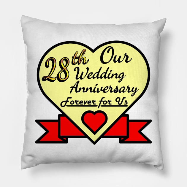 Our 28th Wedding anniversary Pillow by POD_CHOIRUL