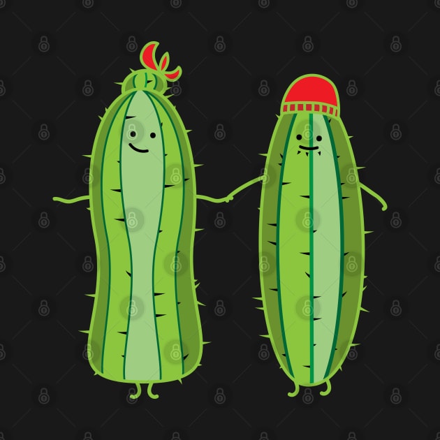 Funny cactus couple by spontania