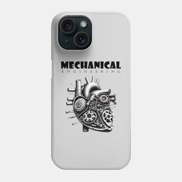 Mechanical Engineering - Heart [Black Text Version] Phone Case by JavaBlend