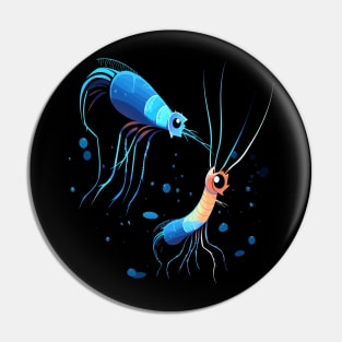 Blue Shrimp Fathers Day Pin