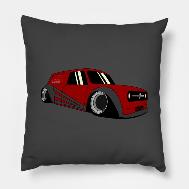 Mini Van Pillow by Randomart