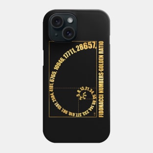 Fibonacci Numbers,  Golden Ratio, Typographic Phone Case