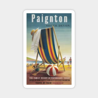 Paignton, Devon - BR - Vintage Railway Travel Poster - 1948-1965 Magnet