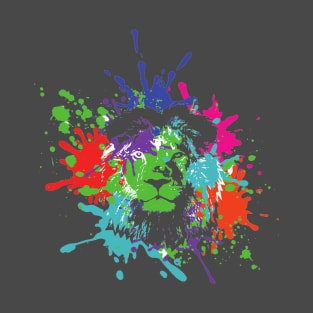 Paint Splatter Lion T-Shirt