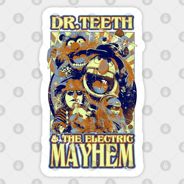 retro electric mayhem world tour - Muppets - Sticker