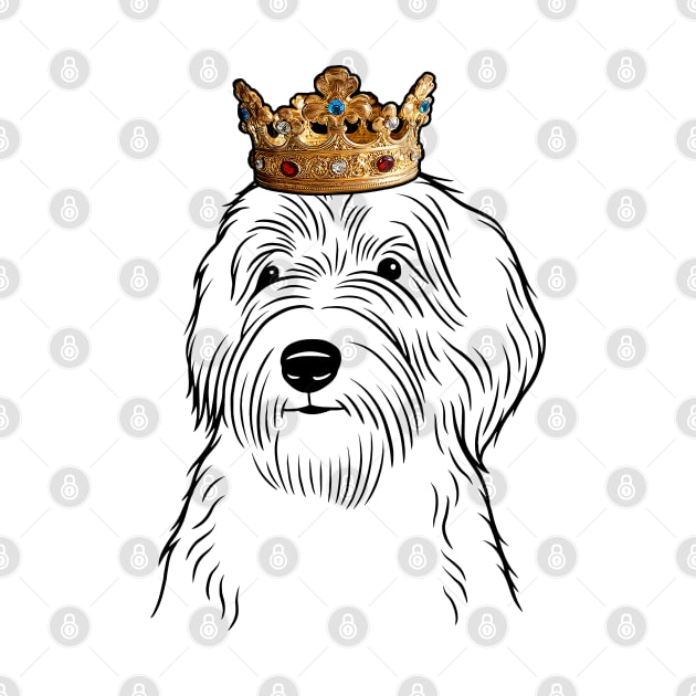 Sheepadoodle Dog King Queen Wearing Crown by millersye