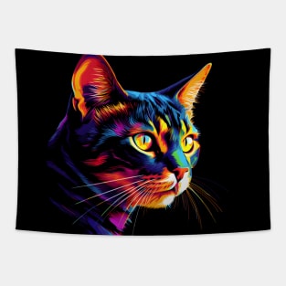 Neon Kitty Tapestry