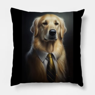 Adorable Dog in a Suit: A Perfect Blend of Elegance and Cuteness Golden Retriever Pillow