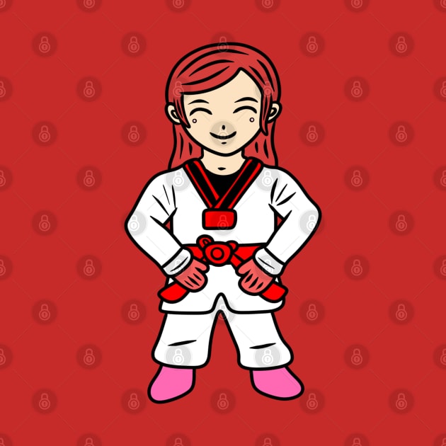 Chibi taekwondo girl by Andrew Hau