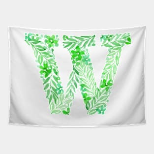 Monogram "W" in green Tapestry