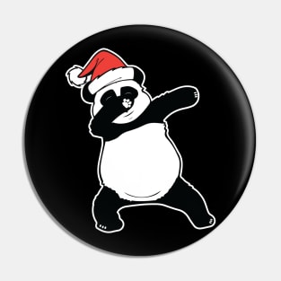 Panda Christmas Santa Hat Dabbing Panda Pin