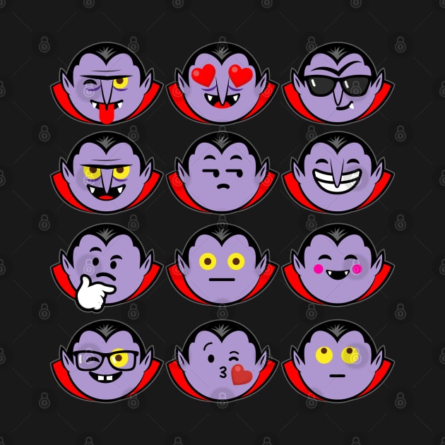 Emoji Faces Dracula by vo_maria