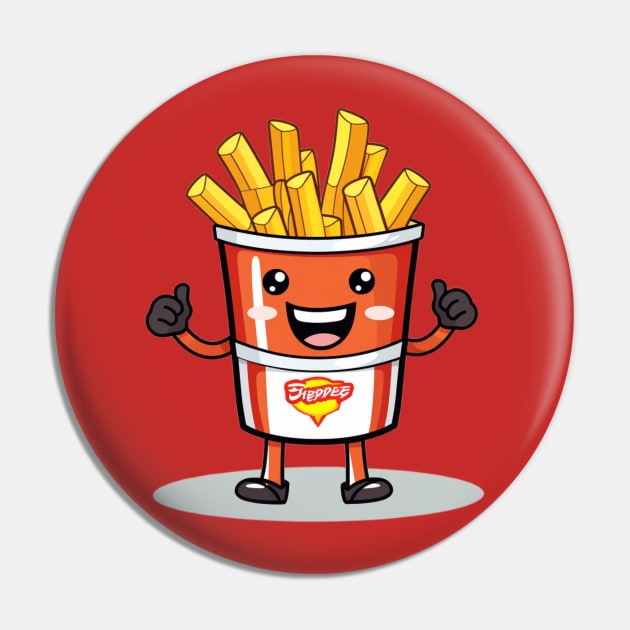 kawaii french fries T-Shirt cute ,potatofood Pin by nonagobich