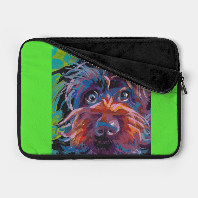 Wirehaired Pointing Griffon Bright Colorful Pop Dog Art